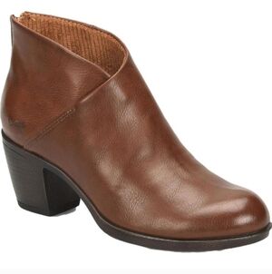 B.O.C. Womens Macey Brown Faux Leather Ankle Zip-Up Booties Shoes NWOB 9.5